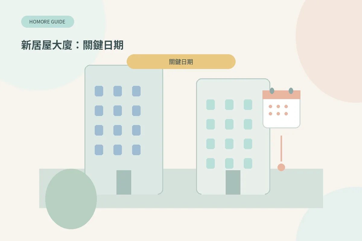 新居屋大廈同關鍵日期日曆插畫