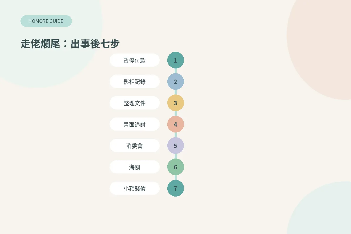 裝修公司走佬或爛尾應對七步流程圖
