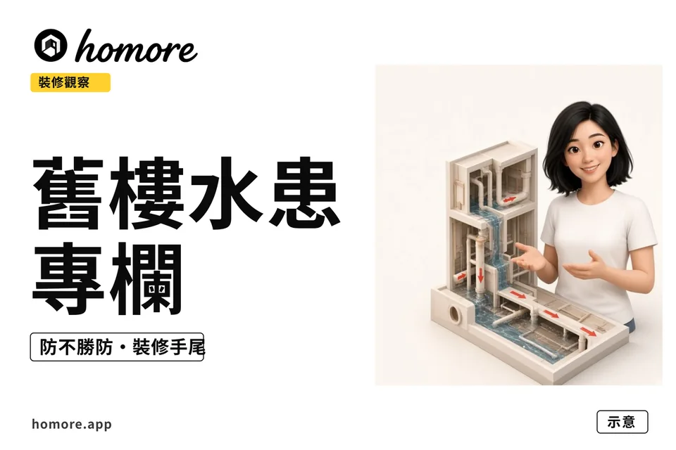 業主介紹舊樓喉管剖面水流示意（示意圖）